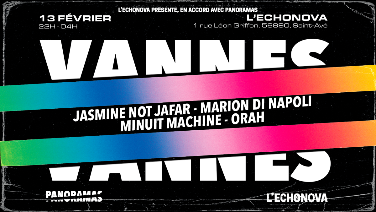 Image de l'artiste WARM UP PANORAMAS :  JASMINE NOT JAFAR + MARION DI NAPOLI + MINUIT MACHINE (dj set) + ORAH