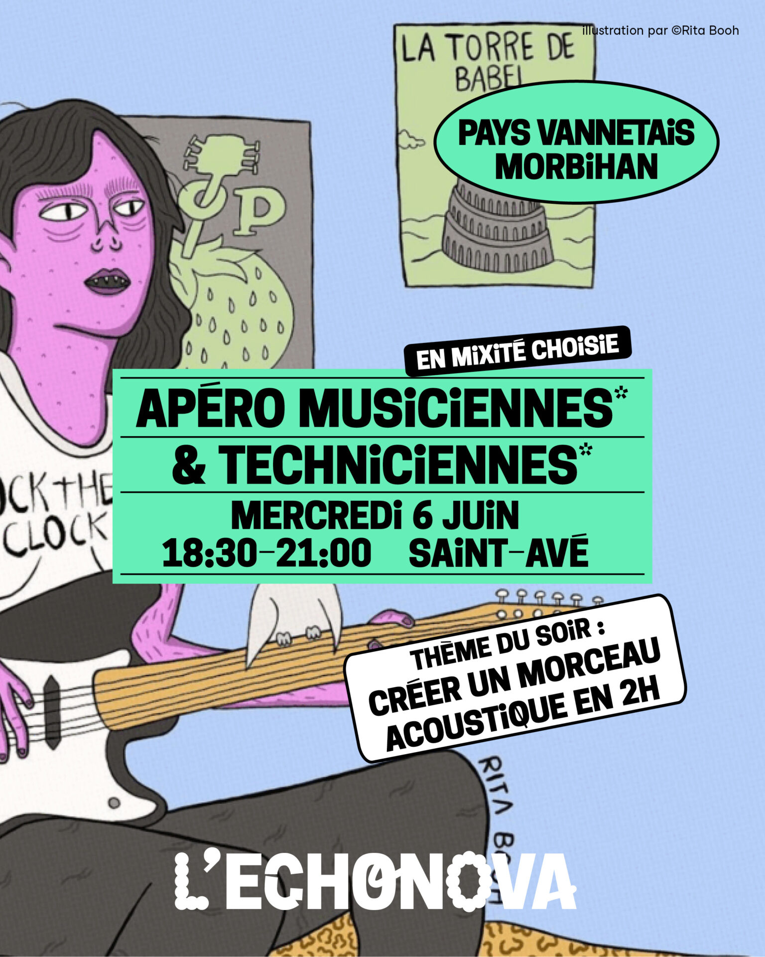 Image de l'artiste Apéro musiciennes et techniciennes * : créer un morceau acoustique en 2h